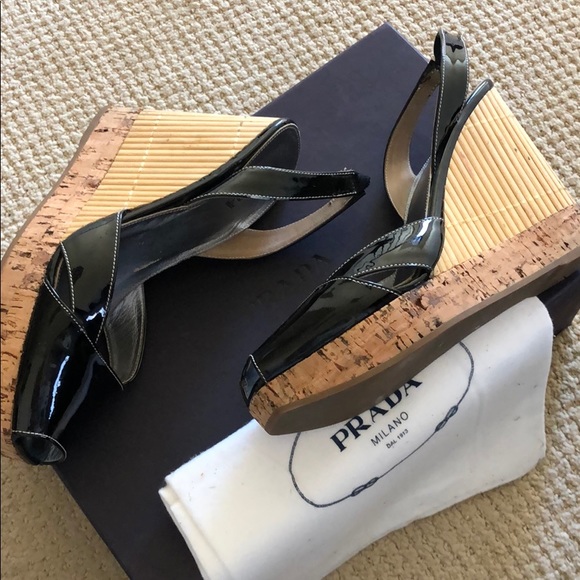 Prada Milano Calzature Donna Cork-Wedge - Picture 3 of 7